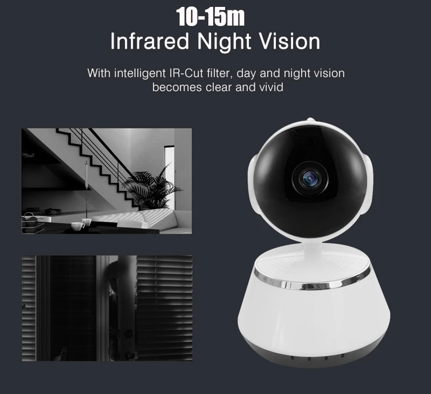 Новая беспроводная ip камера видеонаблюдения 720 P WiFi мини PTZ безопасность 360
