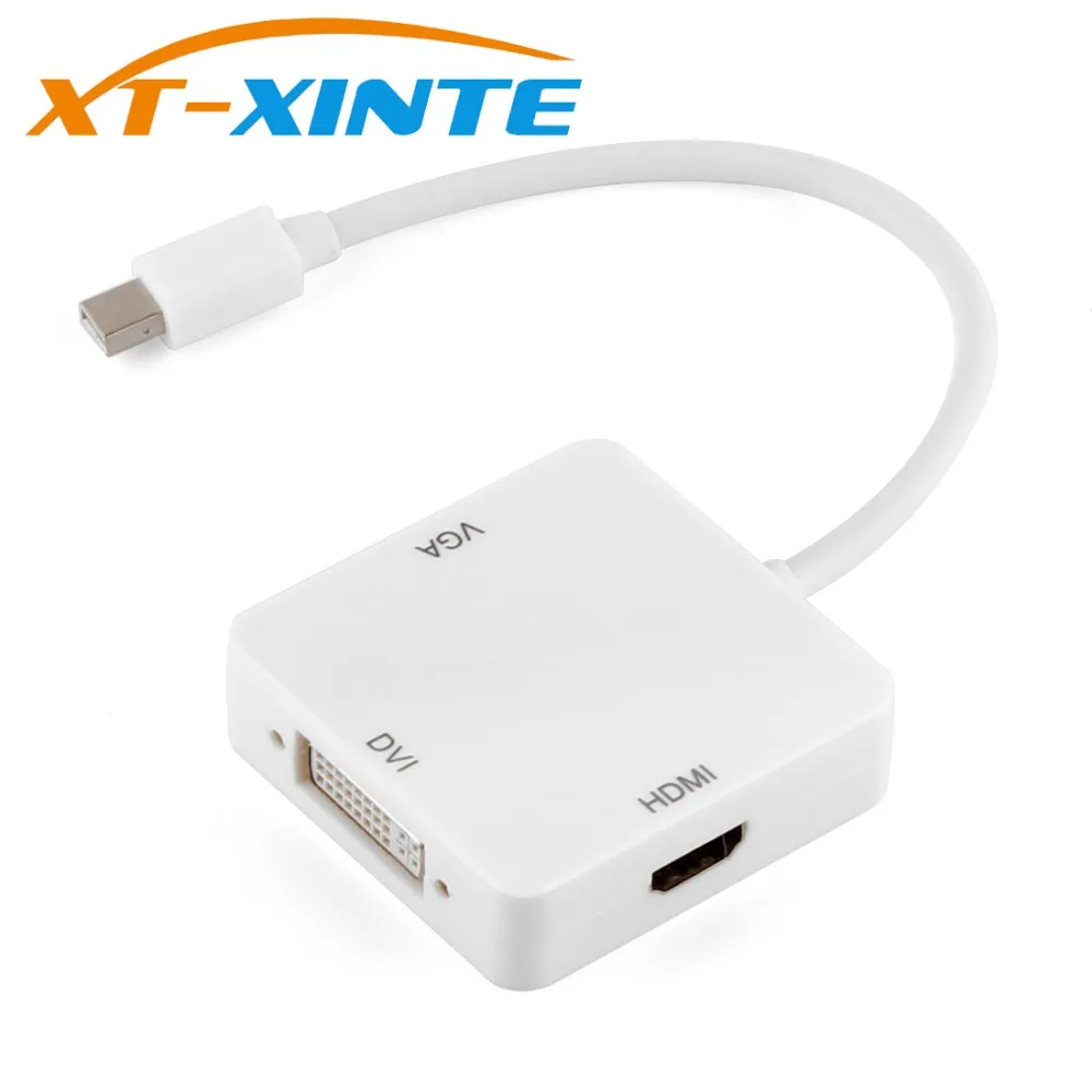 Адаптер переходник Mini 3 в 1 DP Thunderbolt to DVI D VGA HDMI кабель DisplayPort 20pin Male Port Для iMac Mac Pro Air
