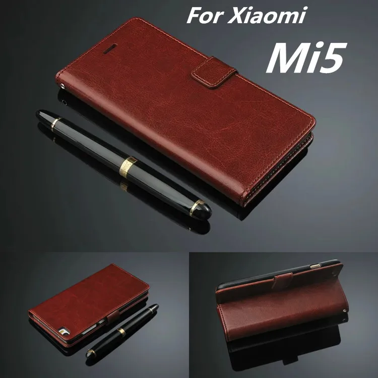 Xiaomi Mi5 Pro card holder cover case for Xiaomi Mi5 Miui5 leather phone case wallet flip cover Quality Holster capa fundas
