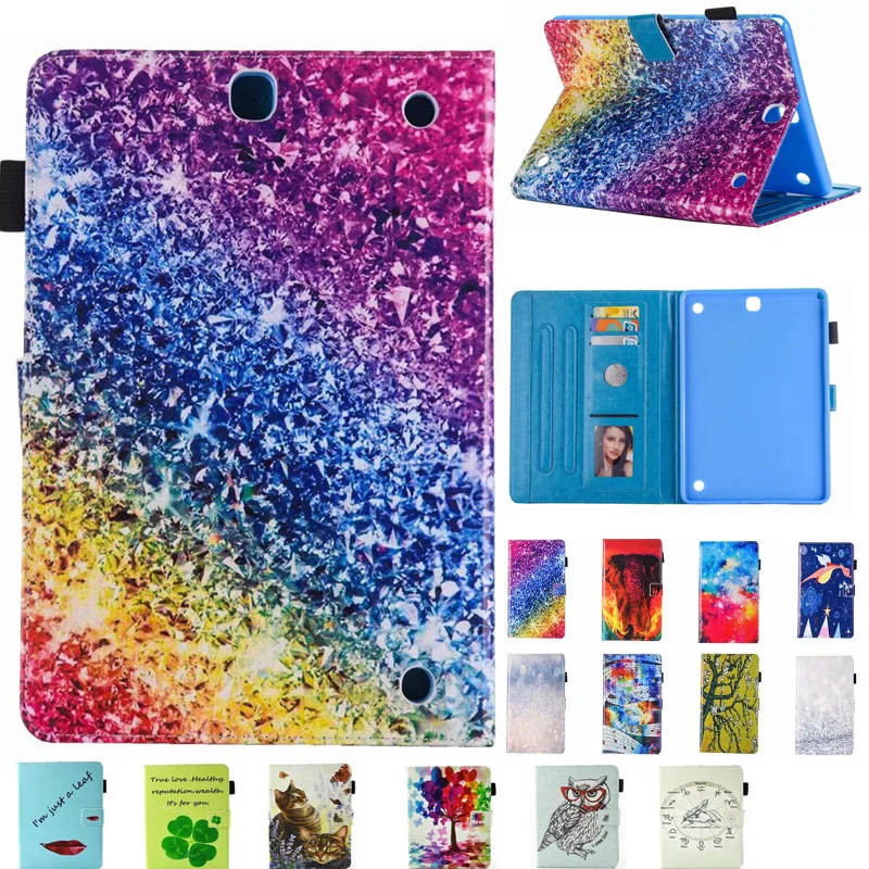 Чехол для Samsung Galaxy Tab A 8 0 SM T351 T355 T350 с милыми очками в виде совы из искусственной