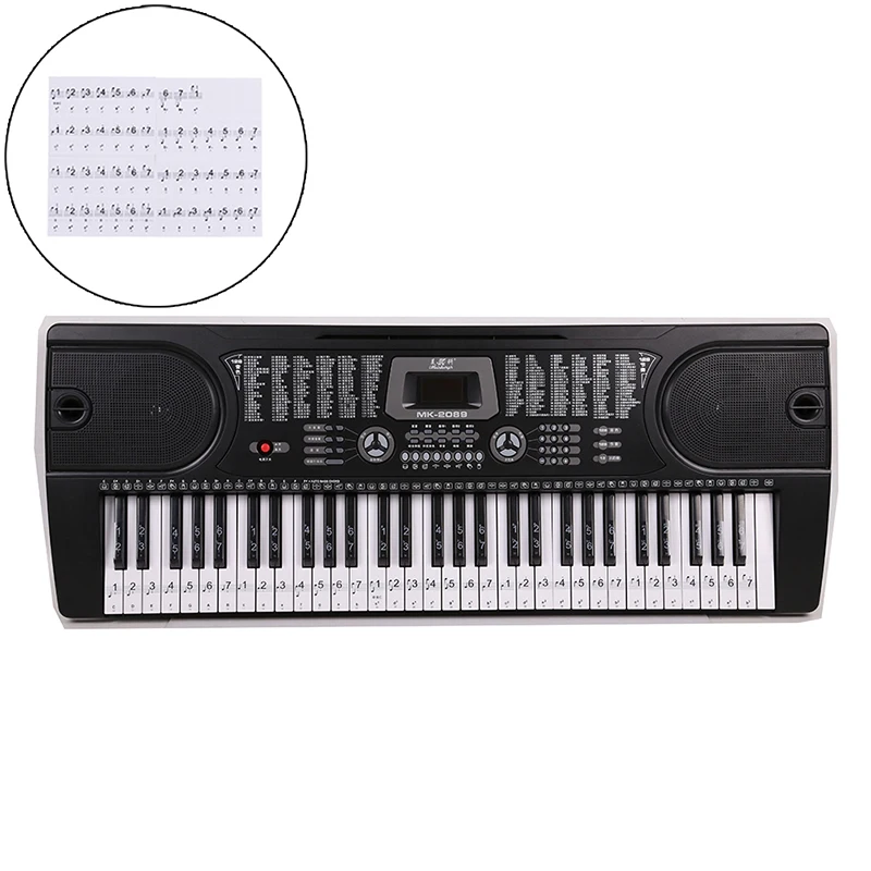 

Piano Sticker Transparent Piano Keyboard Sticker Electronic Keyboard Piano Stave Note Sticker for beginners HOT