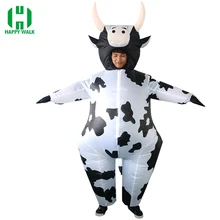 Надувной костюм коровы, маскоты, молочный скот, костюм, надувной, надувной, толстый костюм, карнавальный, Хэллоуин, взрослые, вечерние, костюмы для косплея