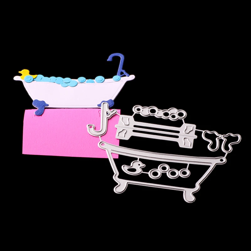 Bath tub Baby Metal Cutting Dies Shower Party Invitation Card For