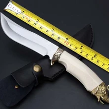 Белый слон охотничьи фиксированные ножи, 7Cr13Mov лезвие G10 ручка ручной работы Походный нож для выживания