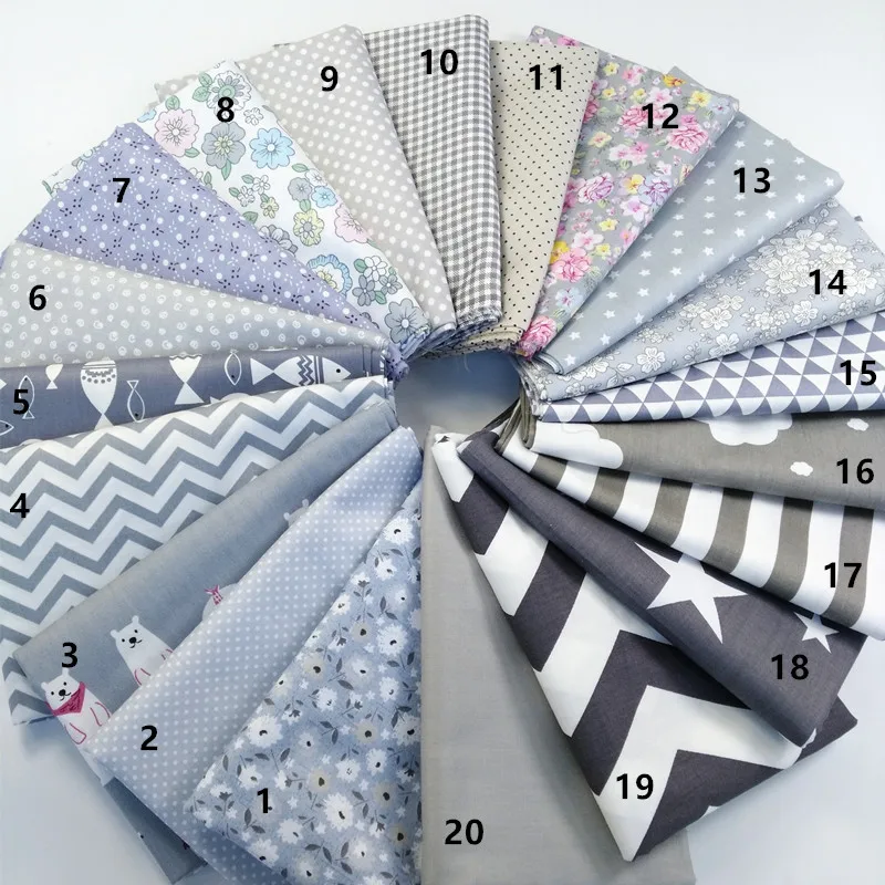 50*160 grey Cotton fabric quilting patchwork sewing fabric material for