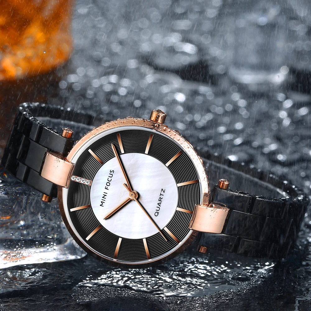 

MINI FOCUS Top Brand Luxury Women Watches Fashion Quartz Waterproof Clock Stainless Steel Strap Minimalist Ladies Wristwatches