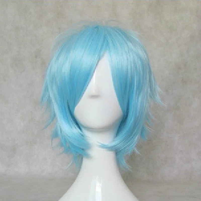 

HAIRJOY Capless Fashion Hair Style Cosplay Wig Light  Blue Long  Straight Synthetic Hair  Soft  Wigs  Party Wigs
