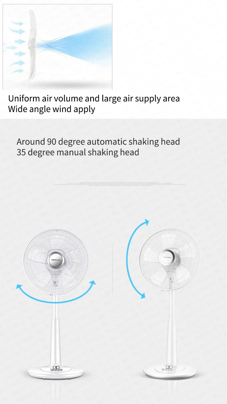 22%, вентилятор охлаждения Механические Электрический Настольный вентилятор и напольная подставка для болельщиков 60 мин синхронизации звука покачивая головой регулируемые по высоте 3 передача 50 W