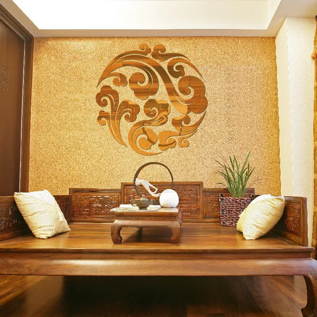 Best Offers KEDODE 3D stereo acrylic Chinese style mirror wall stickers living room dining room bedroom TV wall decoration Best Offers KEDODE 3D stereo acrylic Chinese style mirror wall stickers living room dining room bedroom TV wall decoration