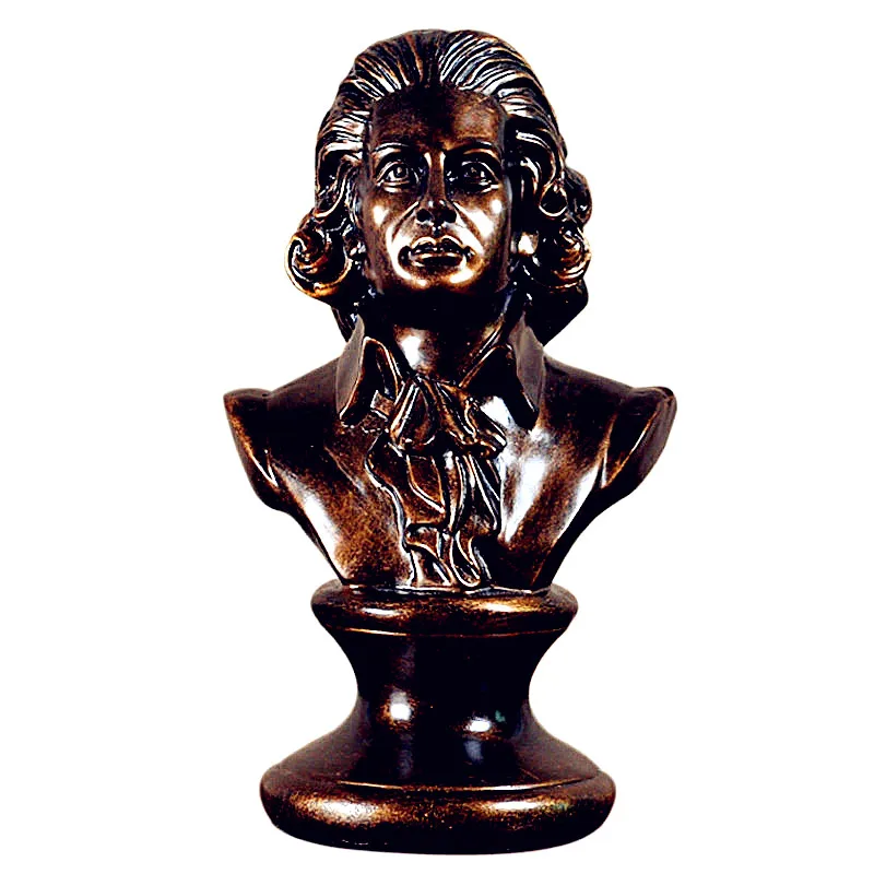 

Wolfgang Amadeus Mozart Head Portraits Bust Classical Period Requiem Aeternam Statue Home Decoration Colophony Crafts Gift L2577