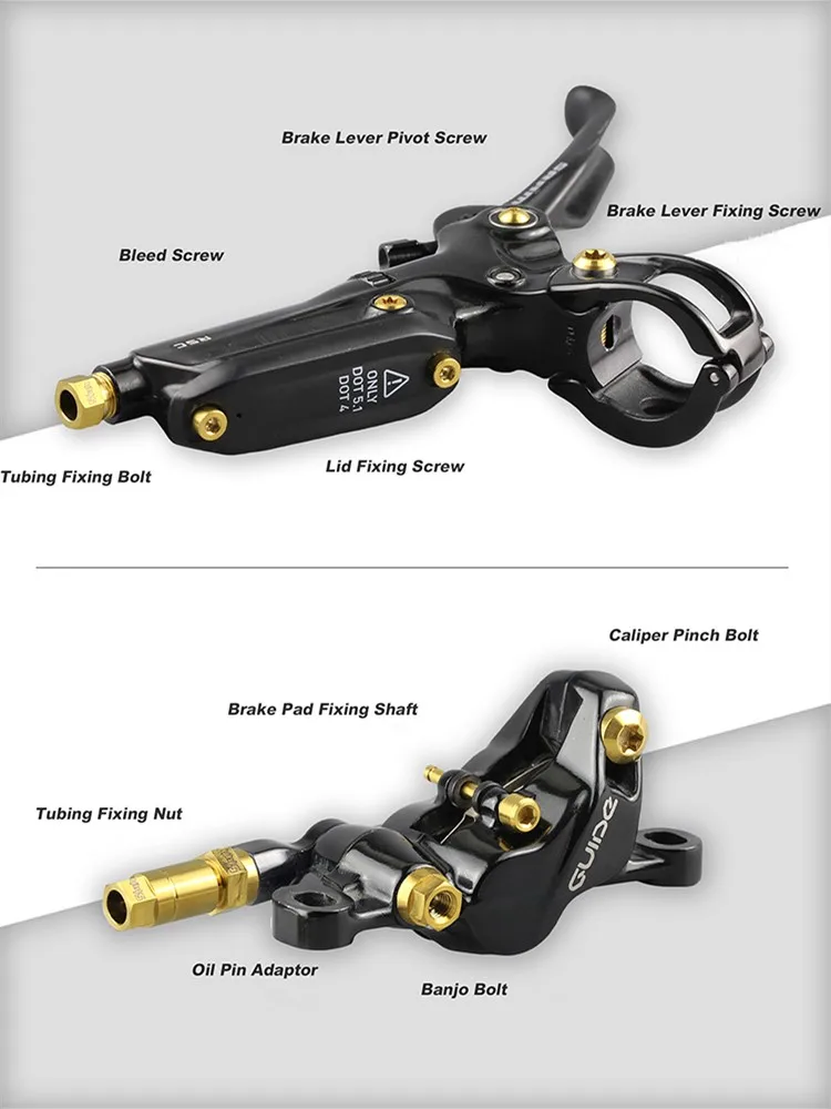 STAN TI Mtb велосипеда тормозные Болты Комплект для SRAM руководство РКК дисковые тормоза