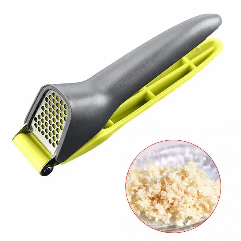 

Stainless Steel Safe Manual Cooking Tool Easy Clean Handle Garlic Press Household Supplies