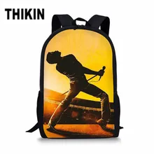 THIKIN Queen Band Bohemian Rhapsody Print Large Shoulder Backpack 3Pcs/set Students Bookbag Kids Children School Bags Custom