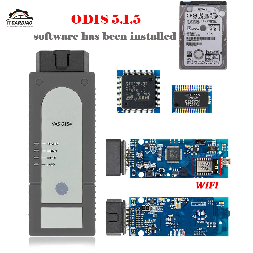 

VAS 6154 ODIS V5.1.5 OKI Full Chip VAS6154 WIFI For Audi/Skoda Better Than VAS5054 With HDD ODIS Software Installed Support UDS