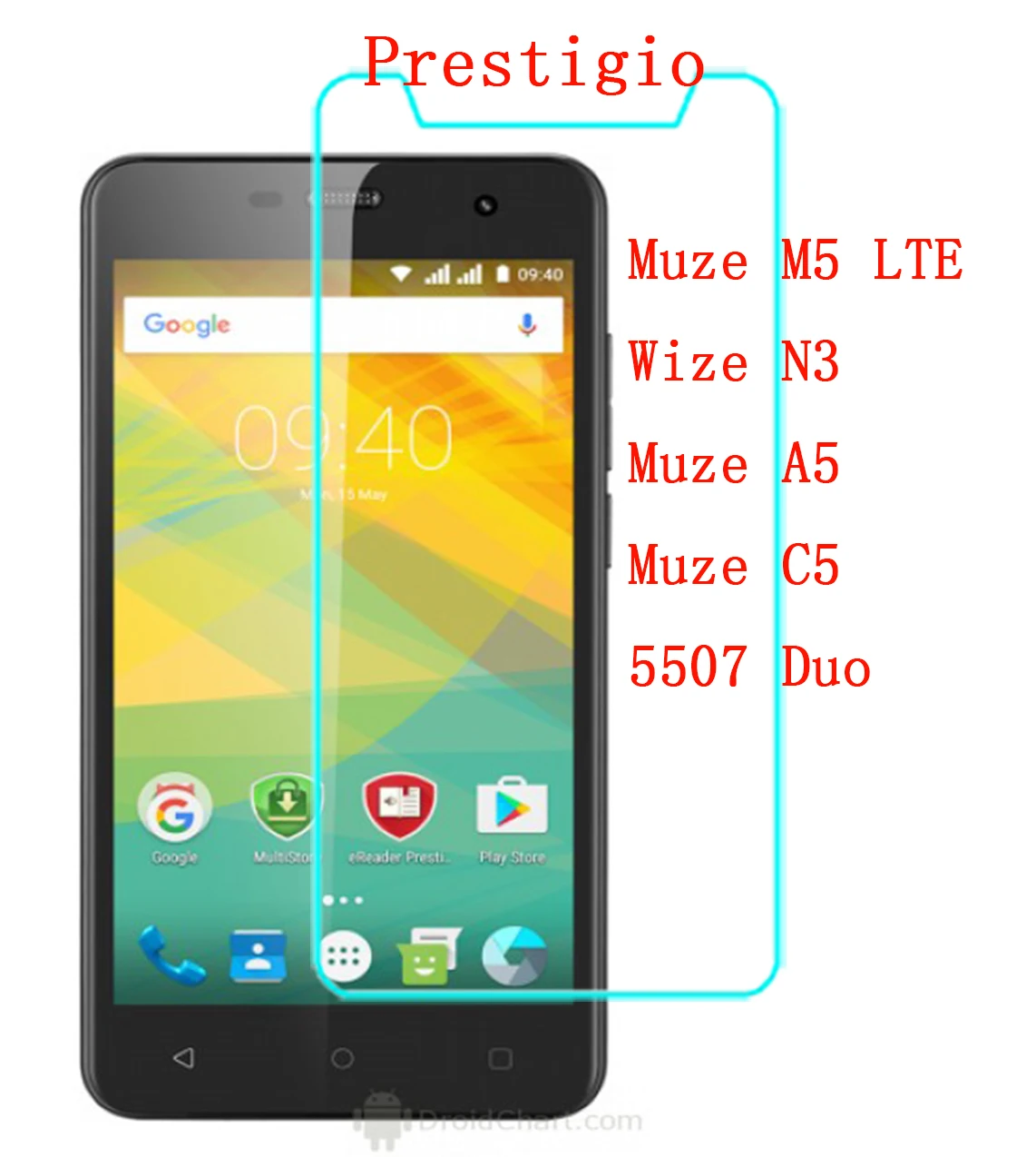 Закаленное Стекло для мобильного телефона Prestigio Muze M5 LTE Экран Защитная пленка
