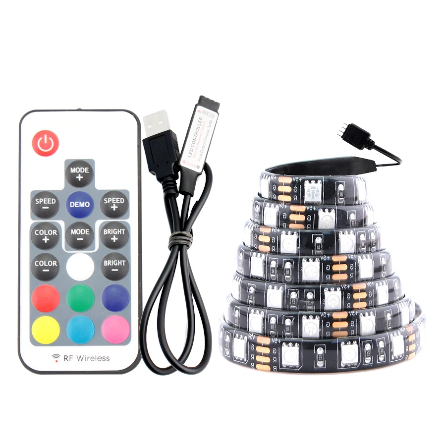 

5 V 5050 TV Rgb Led Strip 5V USB RGB Led Strip Waterproof Light Led 5V Strip USB TV Backlight wifi With 3 17 24 remote control