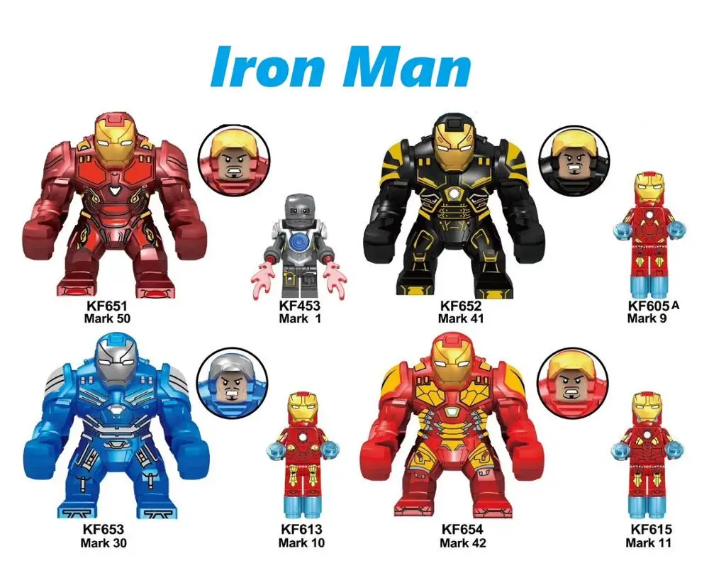 

Single Sales Building Blocks Bricks Iron Man Super Heroes Character Models Action Figure Model Best Gift For Children KF6064