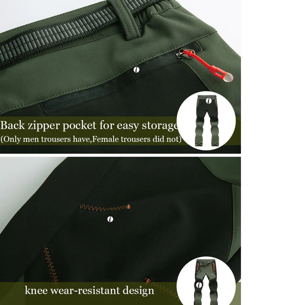 Grizzilla 2018 primavera invierno senderismo pantalones para mujer para hombre Soft Shell impermeable Trekking polar Camping pantalones más tamaño