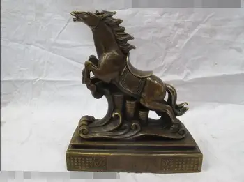 

10" Chinese Folk Feng Shui Bronze Copper Fly Horse Art Family Decor Statue