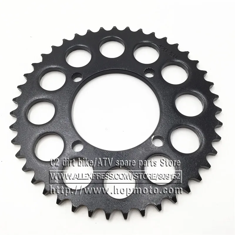 428 43T 76MM 428 Chain rear sprocket 43 tooth 76mm centre hole for Dirt