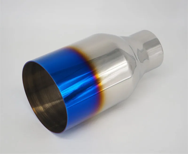 Cano de Escape Universal para Carro Entrada de Escape Ponta de Escape Tubo de 1 Mais Novo Estilo Aço Inoxidável Peça 63mm 114mm 11 Automóveis e motos