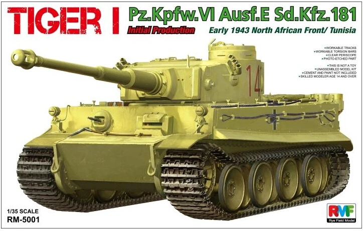 RMF 1/35 RM-5001 немецкий Tiger I Pz.Kpfw.VI Ausf.E Sd.Kfz.181 RFM | Игрушки и хобби