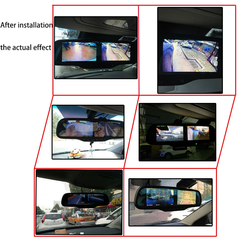 HaiSunny HD 800X480 двойной 4,3 дюймов Экран TFT ЖК-дисплей автомобильный монитор заднего вида Зеркало 2CH видео в 2 шт. Экран Дисплей универсальная