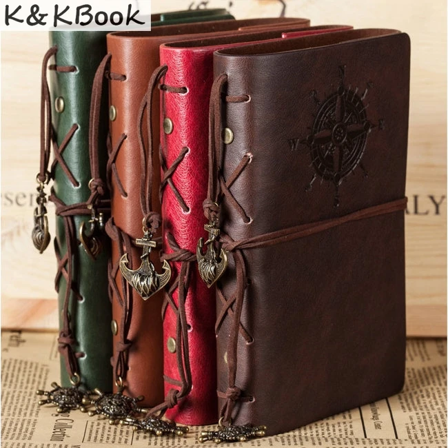 

K&KBOOK Faux Leather Cover Bound Diary Any Year Planner Journal Travel School Notebook Agenda Scheduler 6 Colors Day Planner