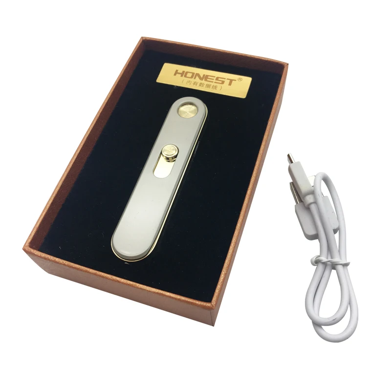 Electronic Lighter USB Windproof Metal Cigarette Lighters Rechargeable Smoking Gadgets For | Дом и сад