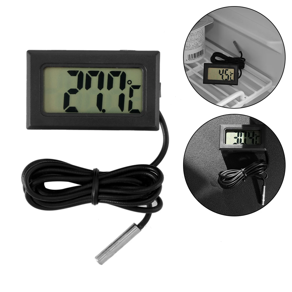 Digital LCD Car Thermometer Probe 1M 50110 Celsius Humidity