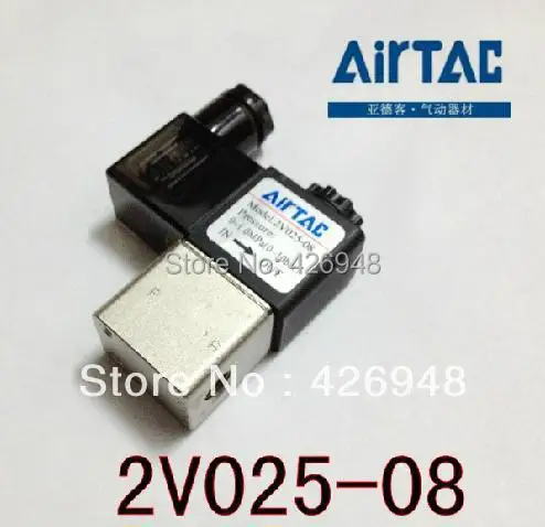 Новый 2V025 08 2/2 способ 1/4 &quotDC 24V Пневматический воздушный Соленоидный клапан 2 порта