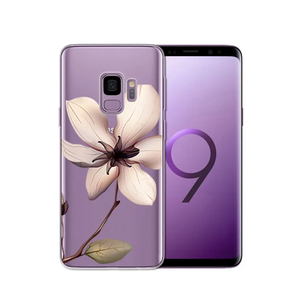 Painted Fundas FOR Samsung Galax s5 S6 S7 S8 S9 Soft TPU Phone Cover FOR Samsung S6 edge S8 Plus S9 Plus Clear Silicone cases (2)