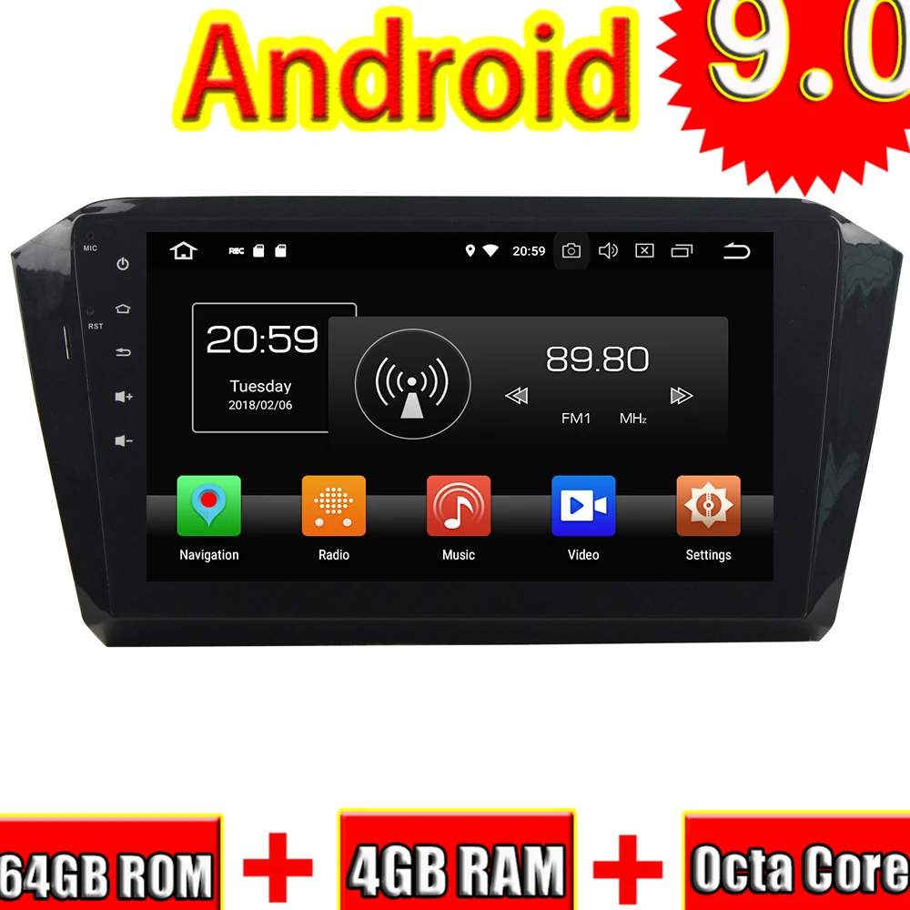 Topnavi Android 8,0 автомобильный медиа-центр CD-плеер для VW Magotan 2017-2016 аудио Авто Радио стерео двойной DIN gps навигация без DVD