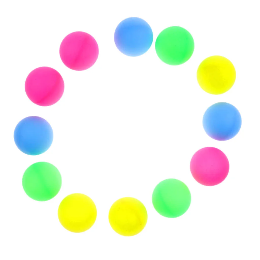 12Pieces Multi-colored Beer Pong Balls Table Tennis Balls Party Toy Game Balls for Decor Balls Kid Toys Raffle Balls Party Balls