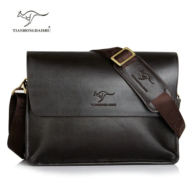 

TIANHONGDAISHU 2019 fashion Genuine Leather man shoulder bags High quality casual messenger bag business male crossbody bags