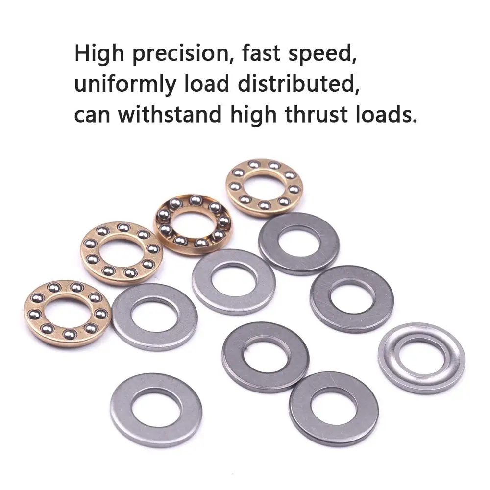 4 Sets Miniature Thrust Ball Bearings F8/F9/F10 Bearing Steel Plane Metal Axial Ball Bearing Thrust Bearings 8mm/9mm/10mm ball bearings metal shielded ball bearings linear bearing rod end bearing spherical bearings hybrid ceramic bearing oil bearing grooved bearing pulley bearing needle roller