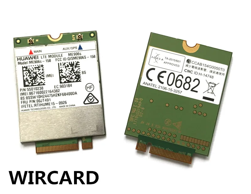 Для ME906S 158 FRU 00JT491 LTE 4G Card для Thinkpad L460 T460P T560 X260 P50s L560 X1 YOGA CARBON|3G модемы| |