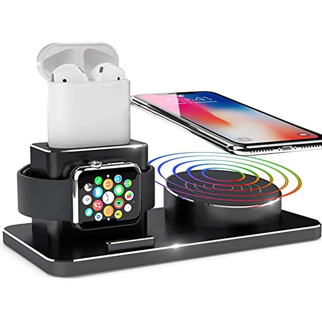

3in1 Qi Wireless Charger Desktop Charging Stand for iPhone Dock Holder for Airpods for Apple Watch Wirless Chargers