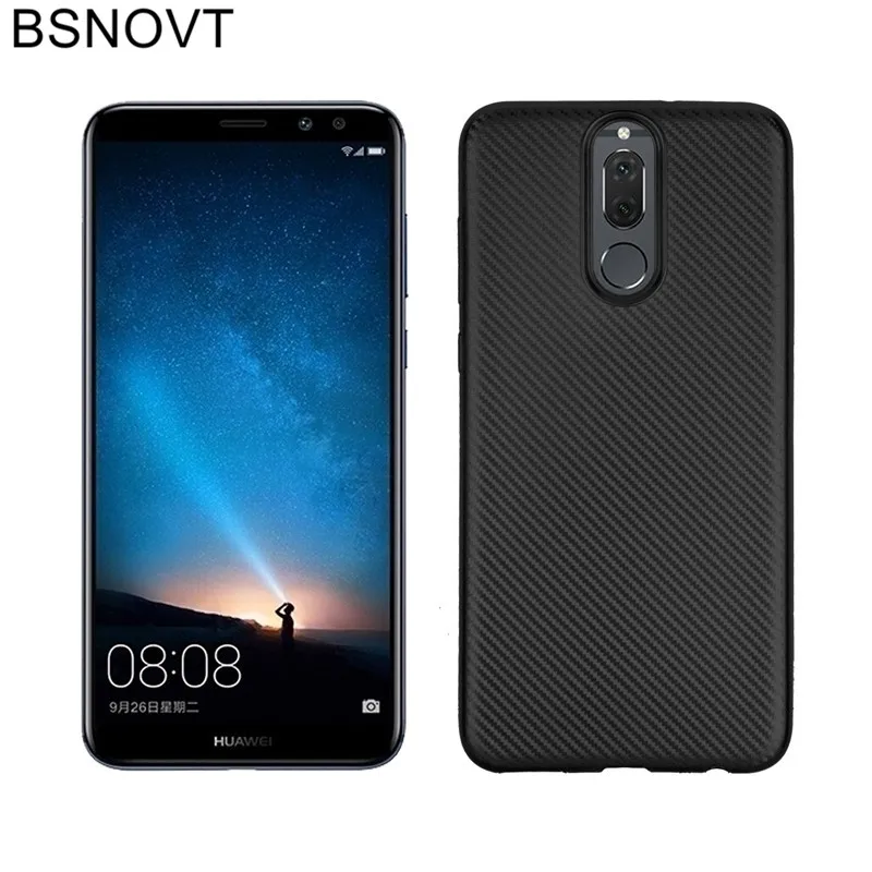 cheap Huawei Mate 10 Lite Case Soft Carbon Fiber Slim Anti knock Cover For Huawei Nova 2i Case For Huawei Honor 9i MaiMang 6 BSNOVT