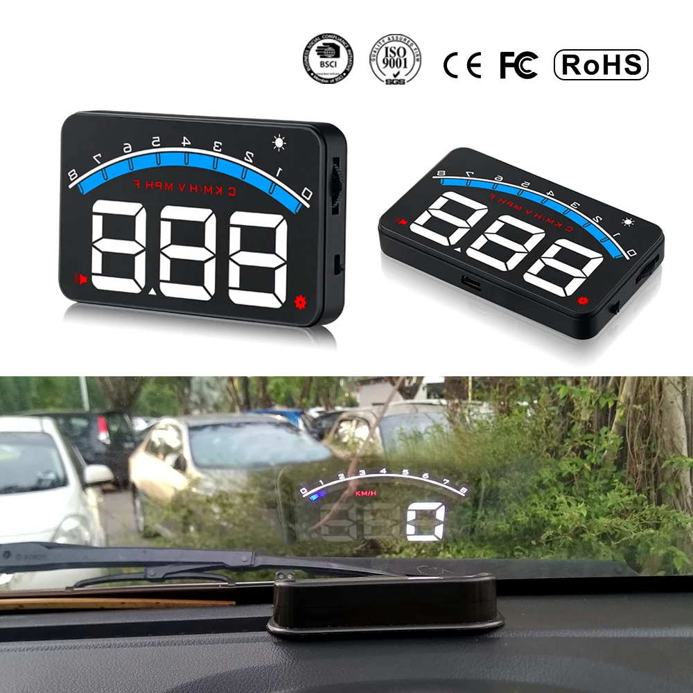 VJOYCAR новый M6 OBD2 автомобильный HUD Дисплей для вождения цифровой спидометр дисплей