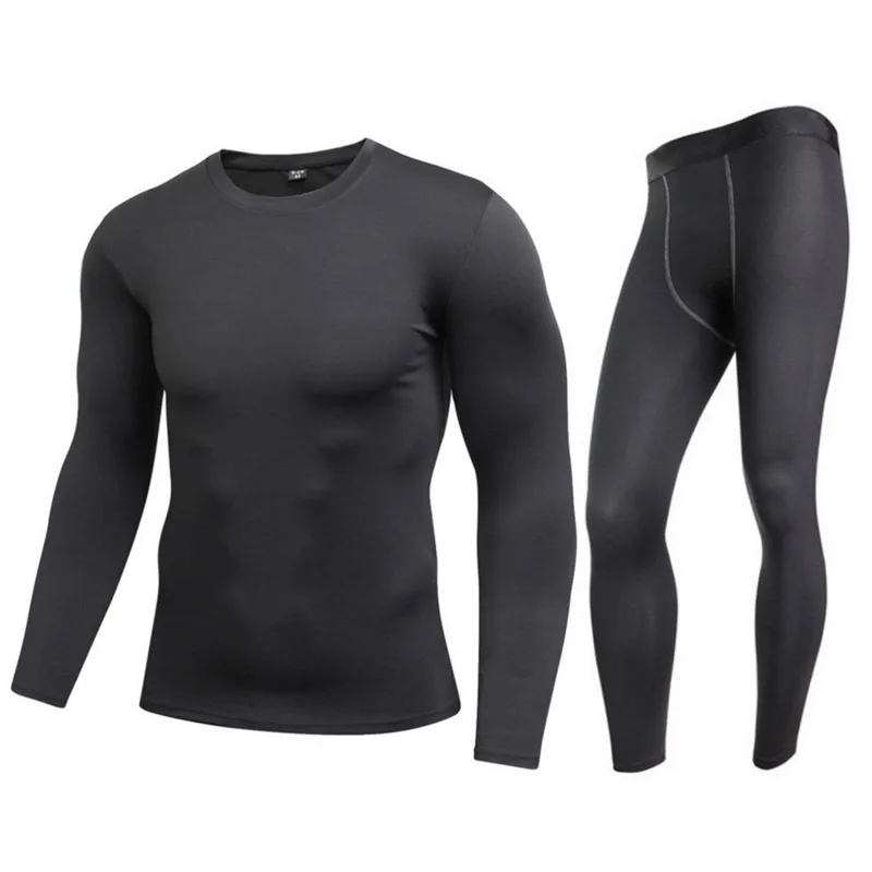 

Motorcycle Men Women Thermal Underwear Suits Set Skiing Winter Warm Base Layers Tight Long Tops & Pants Thermal Underwear S-XXL