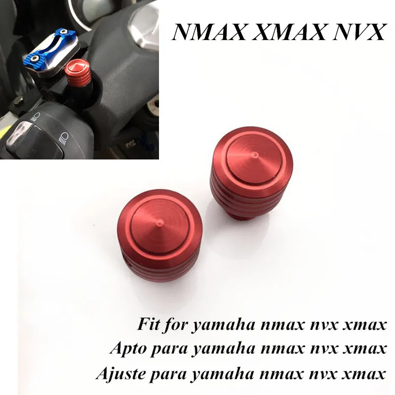 Мотоцикл модифицированный алюминиевый сплав части nmax xmax nvx заднего вида зеркальный винт код Крышка для nmax155 xmax300 aerox155 - Цвет: 2 different Red