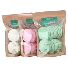 20 шт./упак. круглый макияж Губка puff уход за кожей лица Очищение инструменты Мокрый Сухой применение база основа для макияжа лица консилер bb крем белый розовый puff LM034