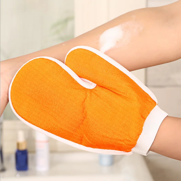 Image Fashion Color Peeling Glove Scrubbers Skin Care Exfoliating Tan Removal Bath Mitts Thick Cuozao Wash Towel Brush Spa Bath SK478