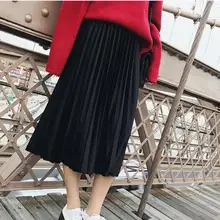 Women Long Metallic Silver Maxi Pleated Skirt Midi Skirt High Waist Elascity Casual Party Skirt Spring ruched high waist maxi trumpet skirt