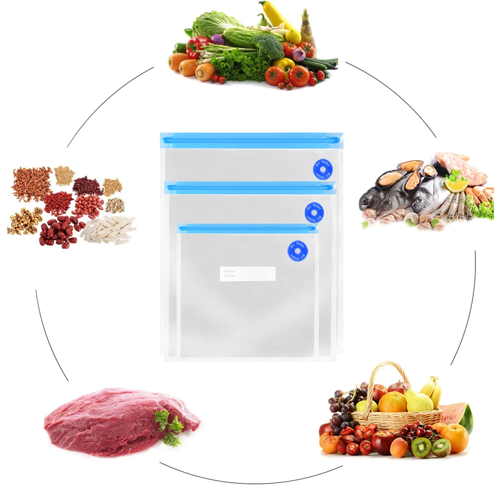 BPA free 20 шт многоразовые Sous Vide сумки комплект силиконовый мешок для еды