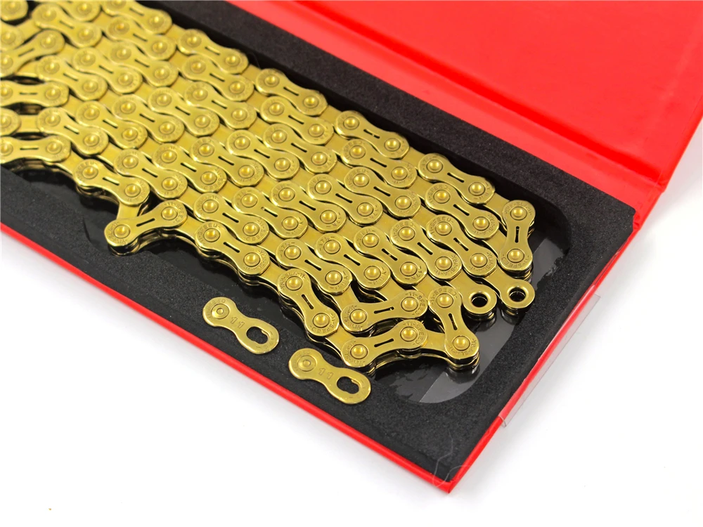 Clearance YBN 11 Speed Bicycle Chain SLA H11-TIG Gold Titanium coating  MTB Road Bike Chain for Shimano/SRAM/Campanolo System 1