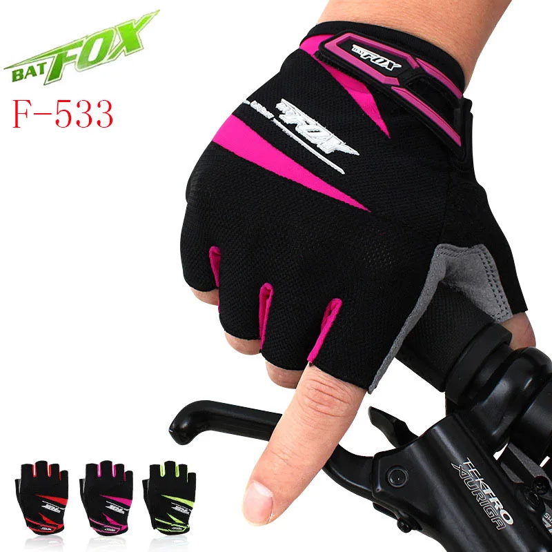 

BATFOX NEW Cycling Gloves Half Finger Bike Gloves Shockproof Breathable MTB Mountain Bicycle Gloves Men Sports Cycling Gloves