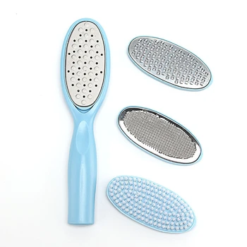 

4 In 1set Foot File For Pedicure Tools Dead Dead Skin Remover For Feet Blade Replaceable Foot Brush Callus Care Tool