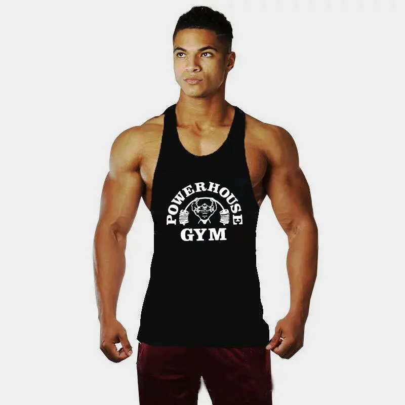 Gymnasium TankTops Men Sleeveless Shirt Bodybuilding Stringer Fitness